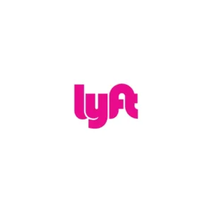lyft logo, representing a ridehailing service operating across the united states