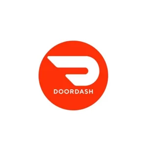 Doordash doordash logo featuring a stylized red dash symbolizing food delivery services.