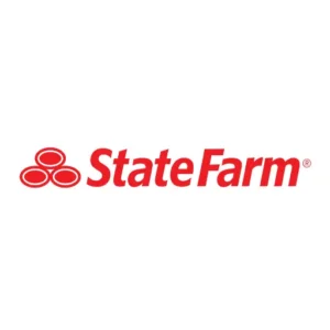 State Farm state farm insurance logo featuring a red background with white text and a stylized tree icon.