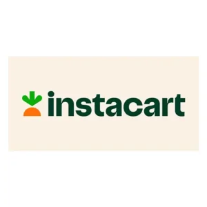 instacart logo featuring a shopping cart icon with a green and white color scheme.