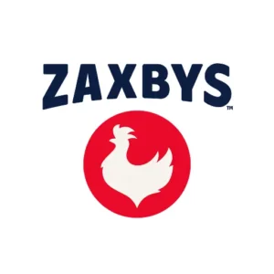 zaxby's logo featuring a stylized chicken with the brand name in bold letters beneath it.
